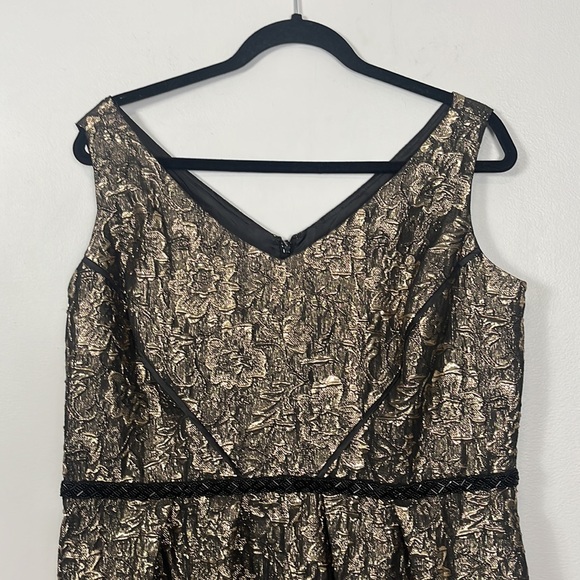 Ignite Evenings New York dress size 16 gold black - Picture 3 of 6